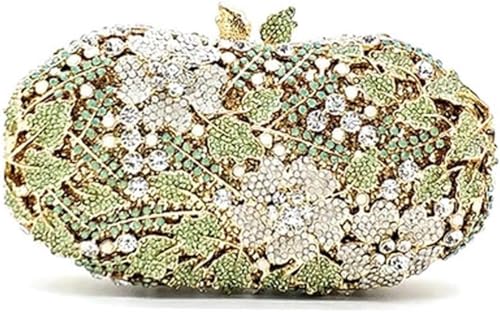 Evening Party Diamonds Clutches Bridal Wedding Party Flower Hollow Out Crystal Clutches Bag