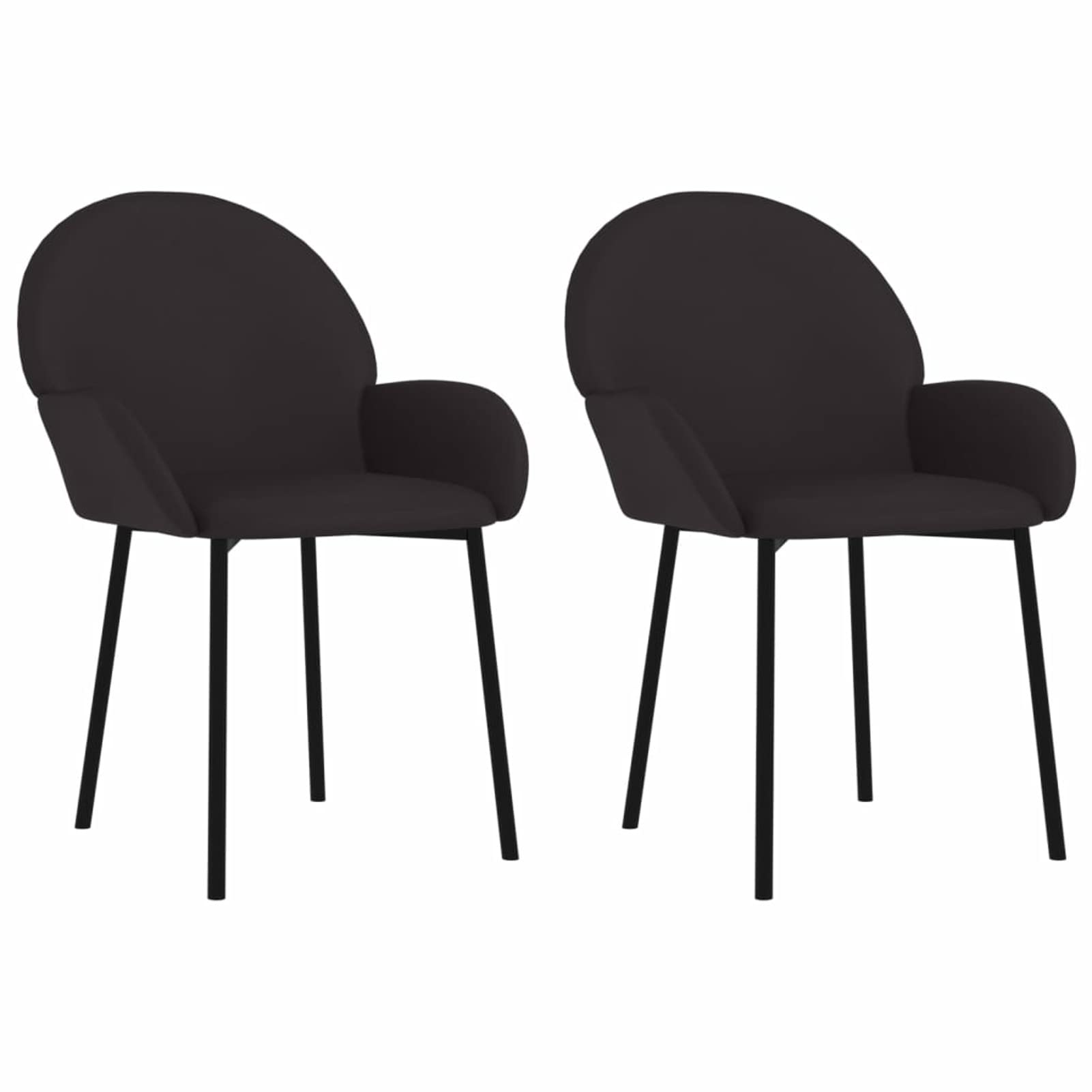 ZEYUAN Sillas de Comedor 2 Unidades Cuero sintético Negro, Sillas Cocina, Sillas Nordicas, Silla Salon, Sillas Sala De Espera, Mueble Salon - 344761