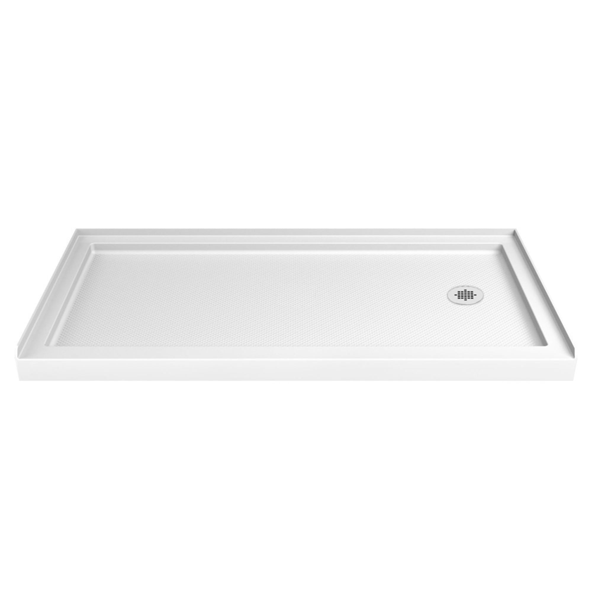Photo 1 of DreamLine SlimLine 36 in. D x 60 in. W x 2 3/4 in. H Right Drain Single Threshold Shower Base in White, DLT-1136602