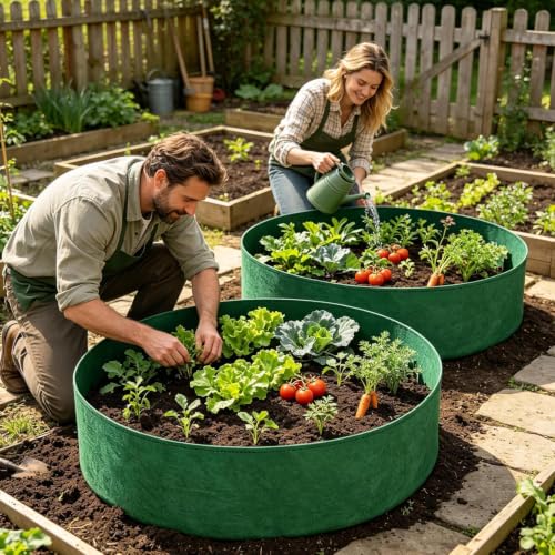 Maceta textil transpirable para evitar raíces podridas en plantas 3
