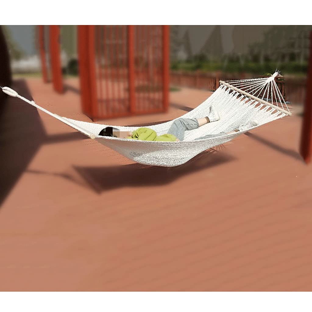 Liudan Hamaca La Hamaca Tejida de algodón de algodón es Adecuada para Acampar Exteriores e Interiores, Adecuada para Dos Personas Camping Hamaca (Size : B)