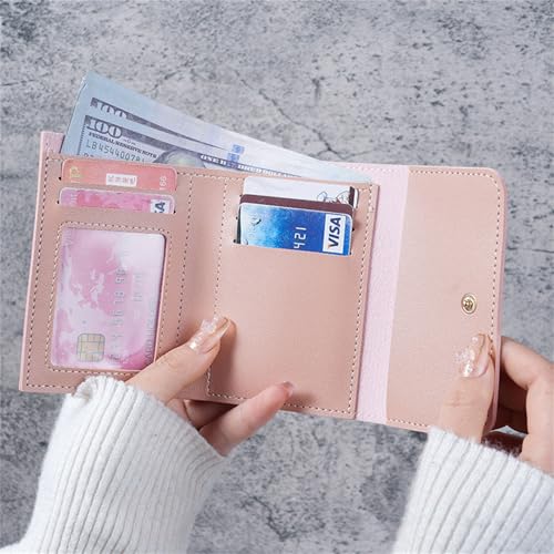 Minimalists Women's Short Wallet with Multiple Card Slots Cash Coin Organizers PU Leather Ladies Pocket Small Purse3