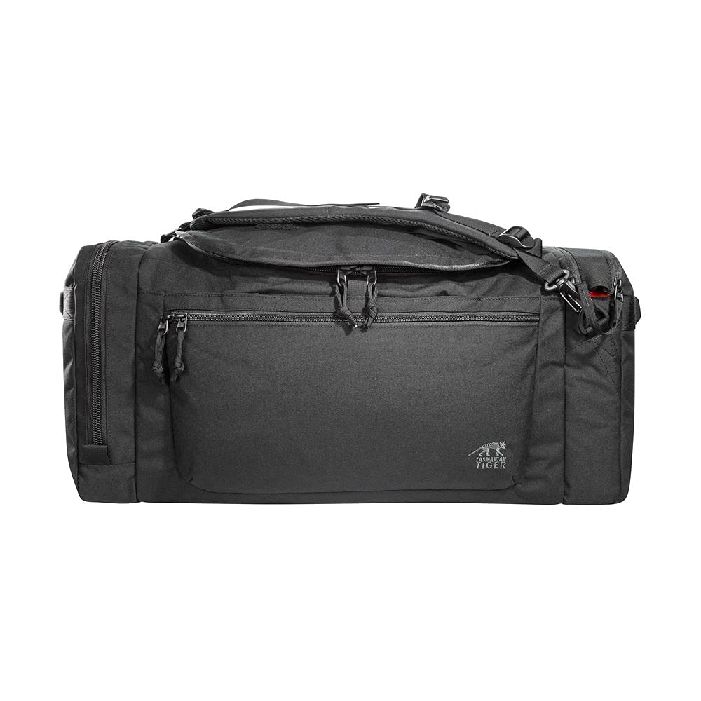 Tasmanian Tiger TT Officers Bag 58L Taktische Einsatz-Tasche Reise-Tasche mit Tragesystem zur Verwendung als Rucksack und Molle-Klett im Innenbereich, Schwarz