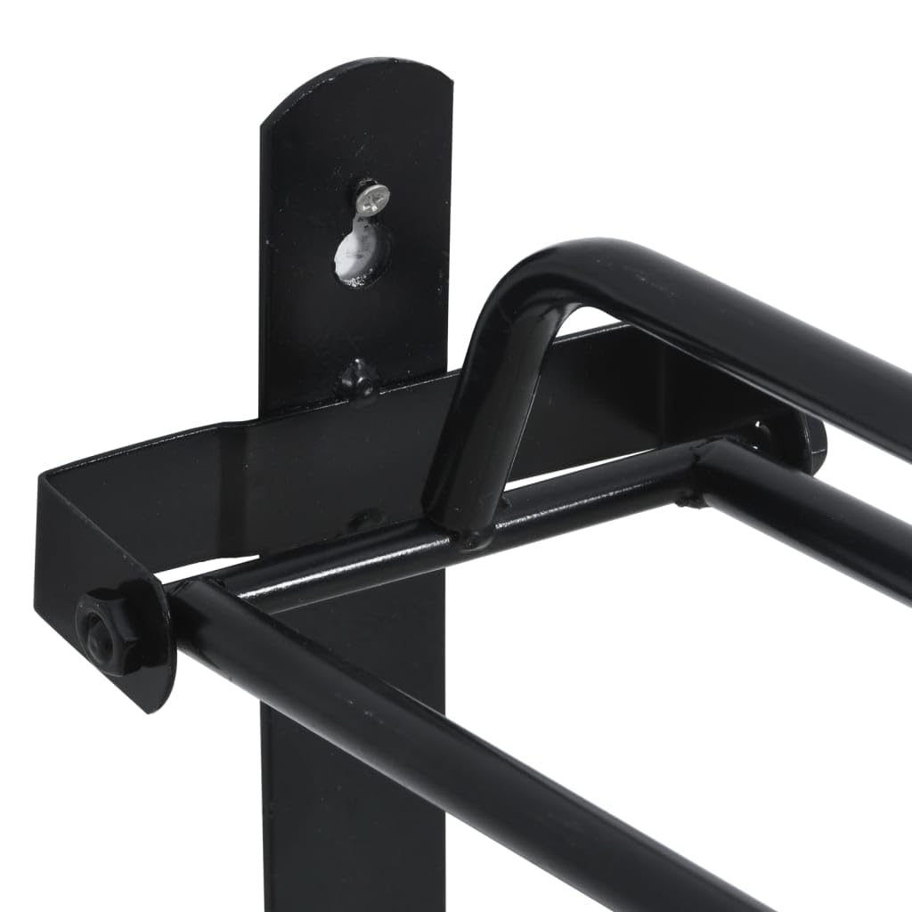 Supporto per sella pieghevole, montaggio a parete, nero, in ferro, accessorio per equitazione, stabile, versatile