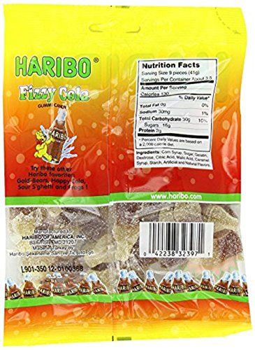 Haribo Gummi Candy, Fizzy Cola, 5 Ounce