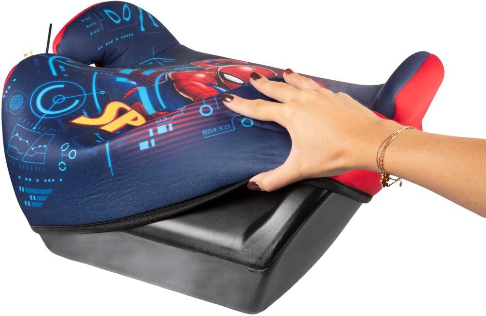 Asiento de coche infantil i-Size ECE R129. Elevador de coche para niños de 6 a 12 años, 125-150 cm, 22-36 kg (Spiderman)
