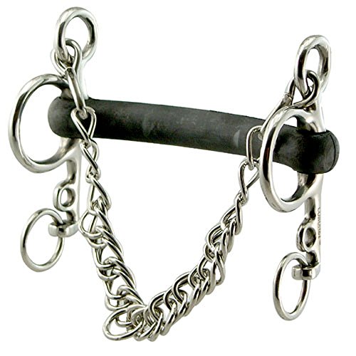 Coronet Hard Rubber Mullen Mouth Pelham Bit, 5-Inch