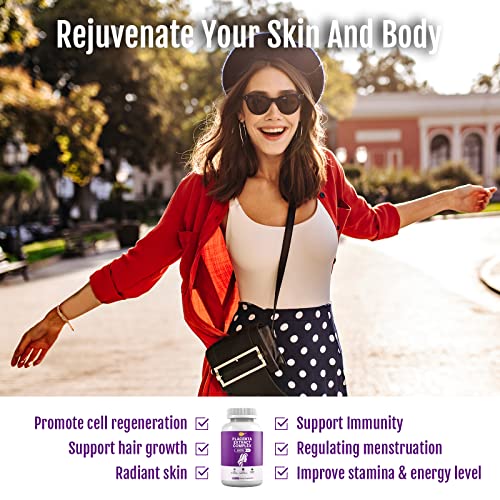 Puvagan [30 Days Supply] Collagen Pills - Reduce Wrinkles, Tighten Skin, Boost Hair Skin Nails Joints - Collagen Wrinkle Formula - Hydrolyzed Collagen Peptides Supplement #TOP1