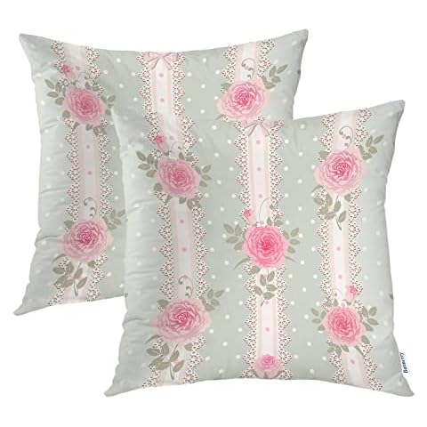 Batmerry Pink Roses Decorative Pillow Covers Cover