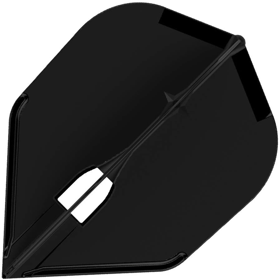 Lstyle Dart Flights - L3 PRO Shape - Black | 2 Sets of 3 | for Soft & Steel Tip Darts
