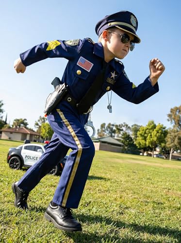Disfraz de policía para niños 7-8 años miniatura 4
