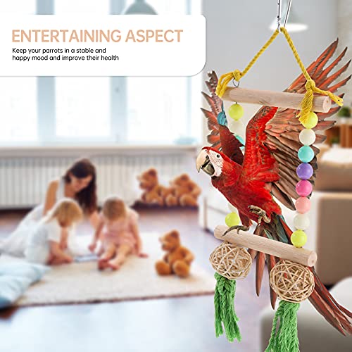 iplusmile Vogel Accessoire 1 st Huisdier Vogel Swing Papegaai Stand Swing Opknoping Kauwspeelgoed Tuin Decoratie - Afbeelding 8