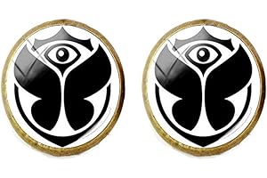 Tomorrowland Logo Earrings: Captivating Glass Cabochon Jewelry for the Festival Spirit