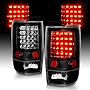 AmeriLite for 1997-2002 Ford Expedition LED Black Replacement Tail Lights Pair - Passenger and Driver Side