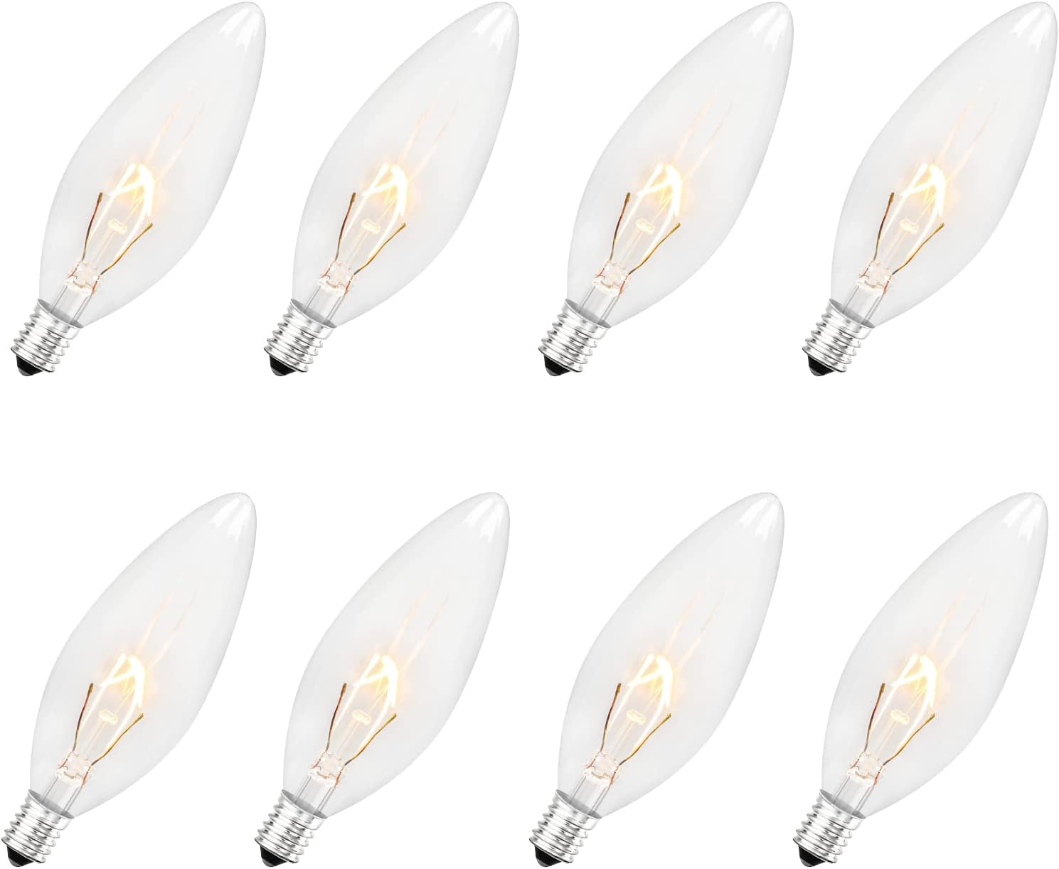 Xtricity 40W B10 Incandescent Clear Chandelier Light Bulb, Torpedo Tip