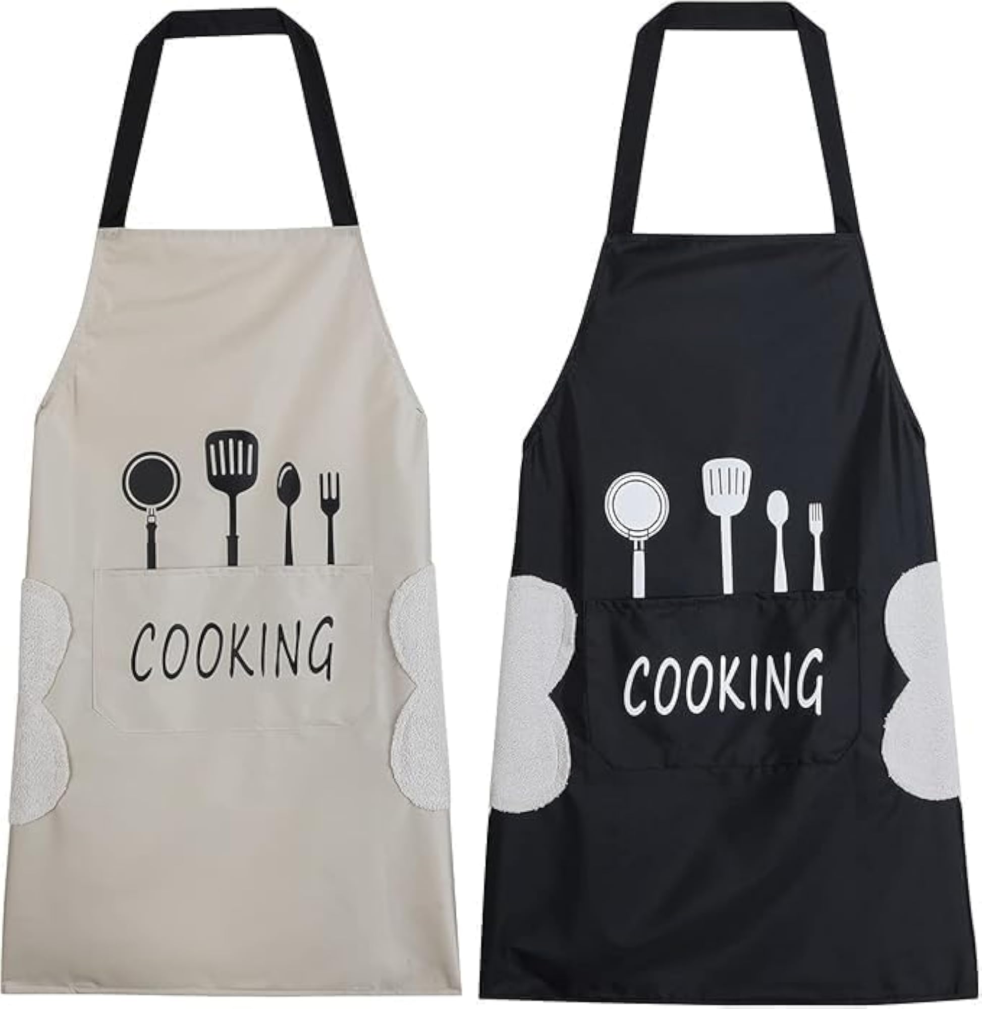 Floral Bunny Design Kitchen Apron Set, 2-Pack