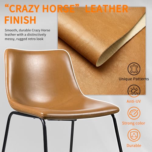 Image of Waleaf 26 Inch Counter Height Bar Stools Set of 4, Faux Leather Bar Chairs