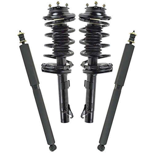 Image of TRQ Front and Rear Complete Strut Assembly & Shock Absorber Kit Complete Strut & Coil Spring Assembly Compatible with 2000-2005 Ford Focus