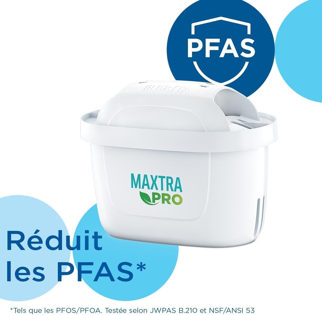 Brita Marella Dzbanek z Filtrem, Biały, 2400 ml | Biały (2,4 l) dzbanek na drzwi z cyfrowym wyświetlaczem i klapką, redukuje PFAS, chlor, wapno i zanieczyszczenia