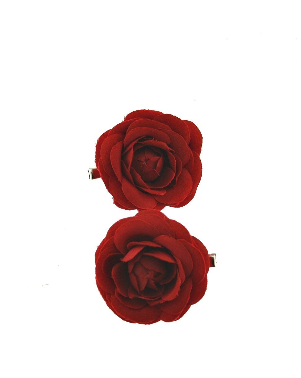 Zac's Alter Ego Pair of Rose Flowers on Concord Clip