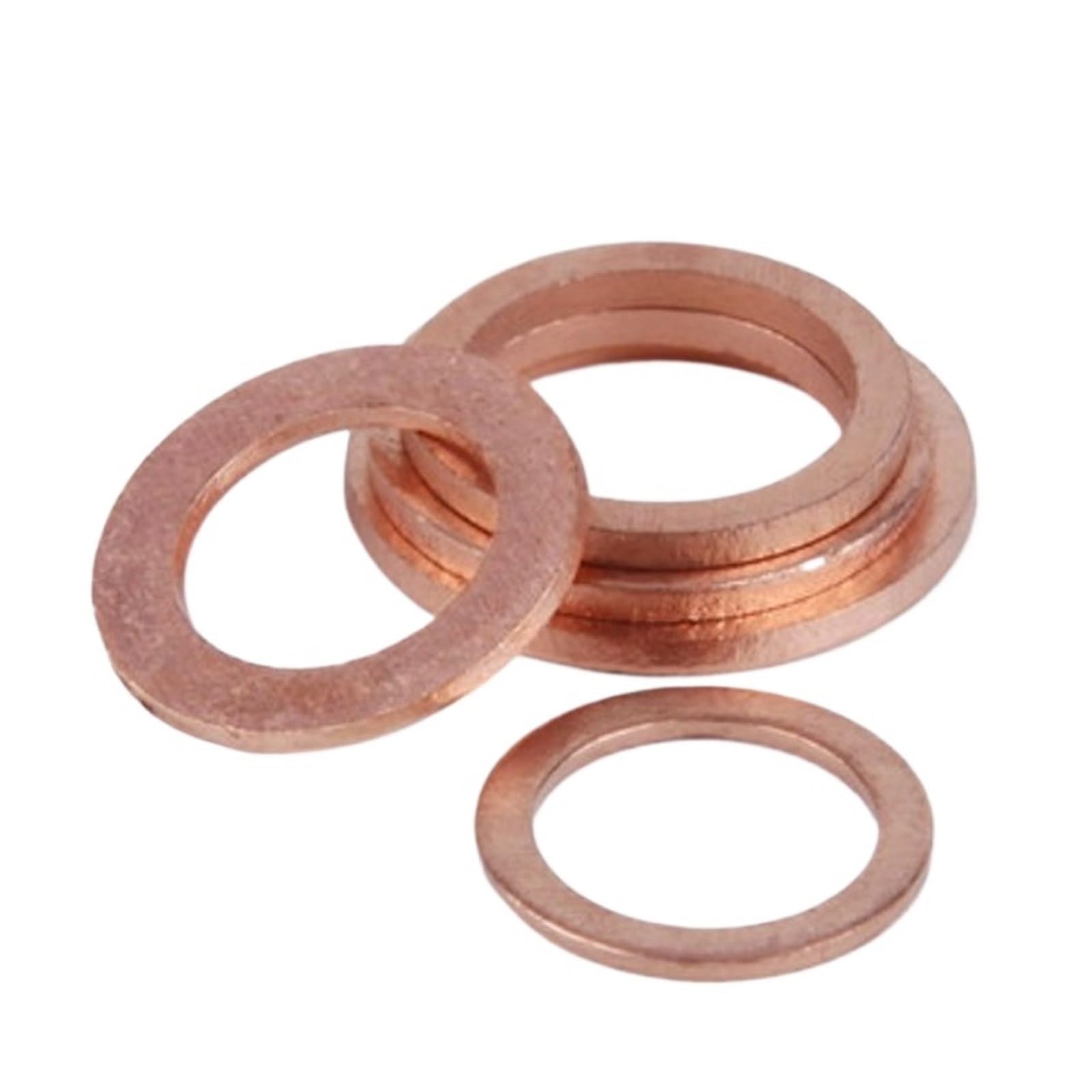 Arandelas planas de cobre 10 Uds M6 M8 M10 M12 M14 M15 M16 M18 M19 M20 espesor 2mm Arandela de cobre sólido cuña anillo plano anillos junta sello arandelas planas