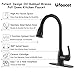 Ufaucet Oil Rubbed Bronze Kitchen Faucet, Solid Brass Single Handle Pull Out Sprayer, Pull Down Kitchen Sink Faucet with Deck Plate