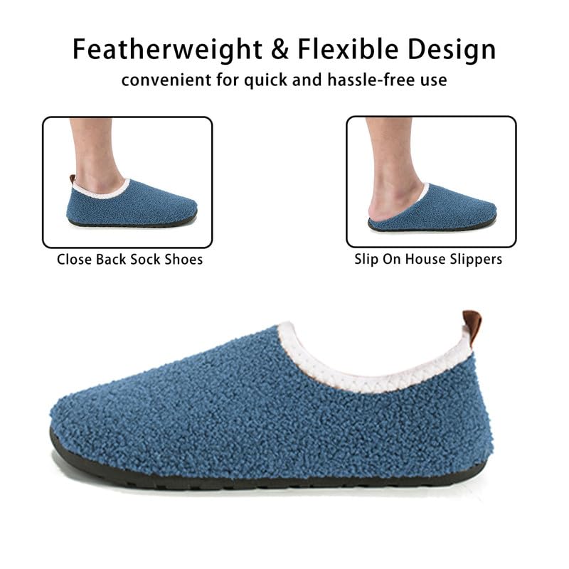House Slippers for Women Men Travel Slippers Socks Non Slip Barefoot Indoor Bedroom Shoes 6