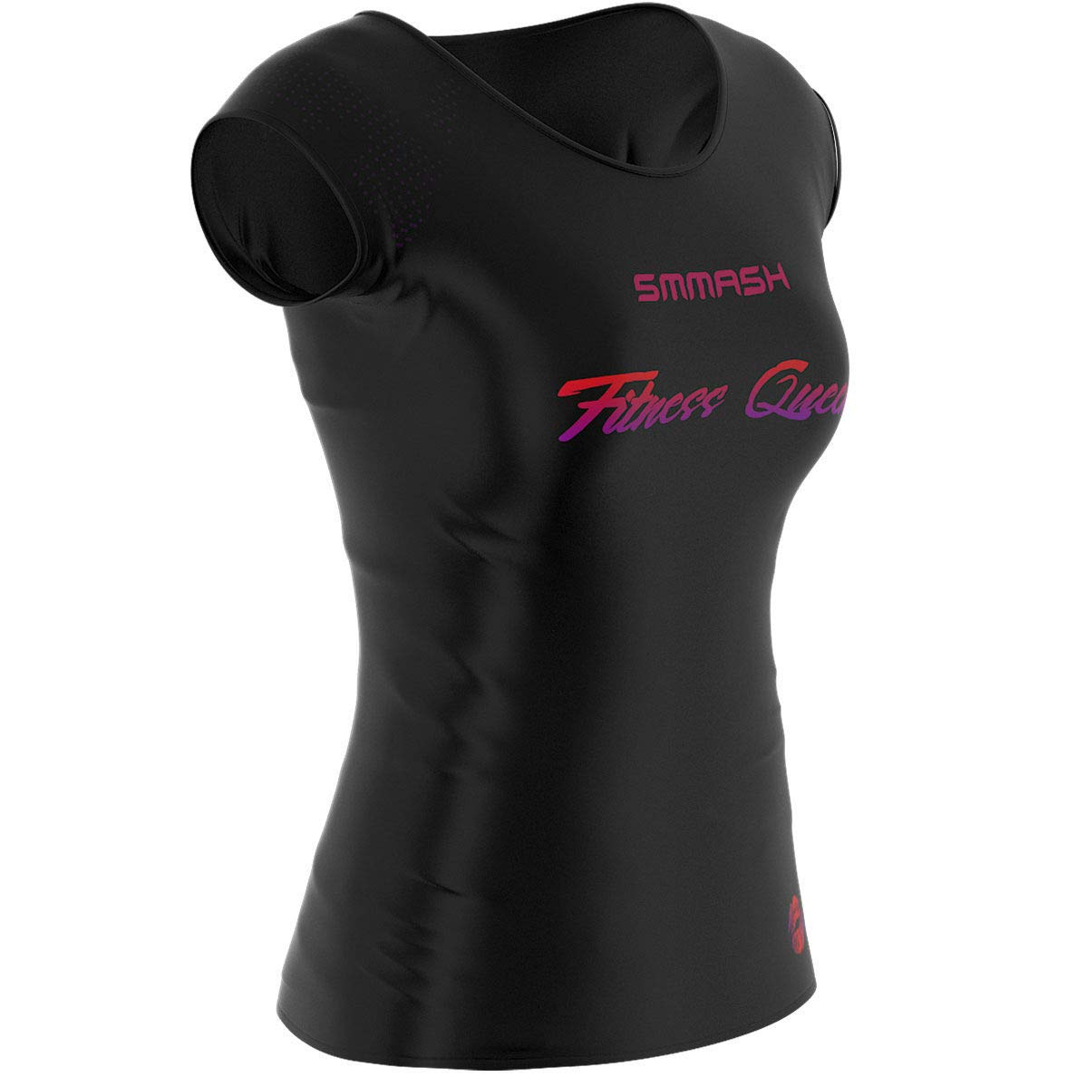 SMMASH Camiseta Deportiva De Manga Corte Mujer Cuello Redondo Tecnica para Fitness Yoga Pilates Running Deporte Secado Rápido Transpirable