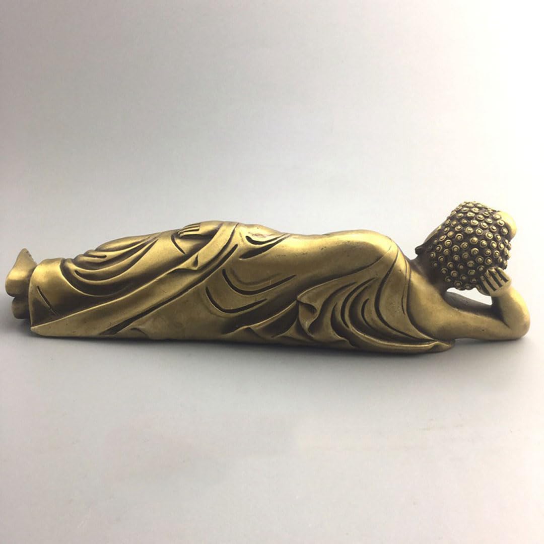 Amazon｜仏像【釈迦如来涅槃像】28cm 真鍮像 仏教美術品 仏陀彫刻