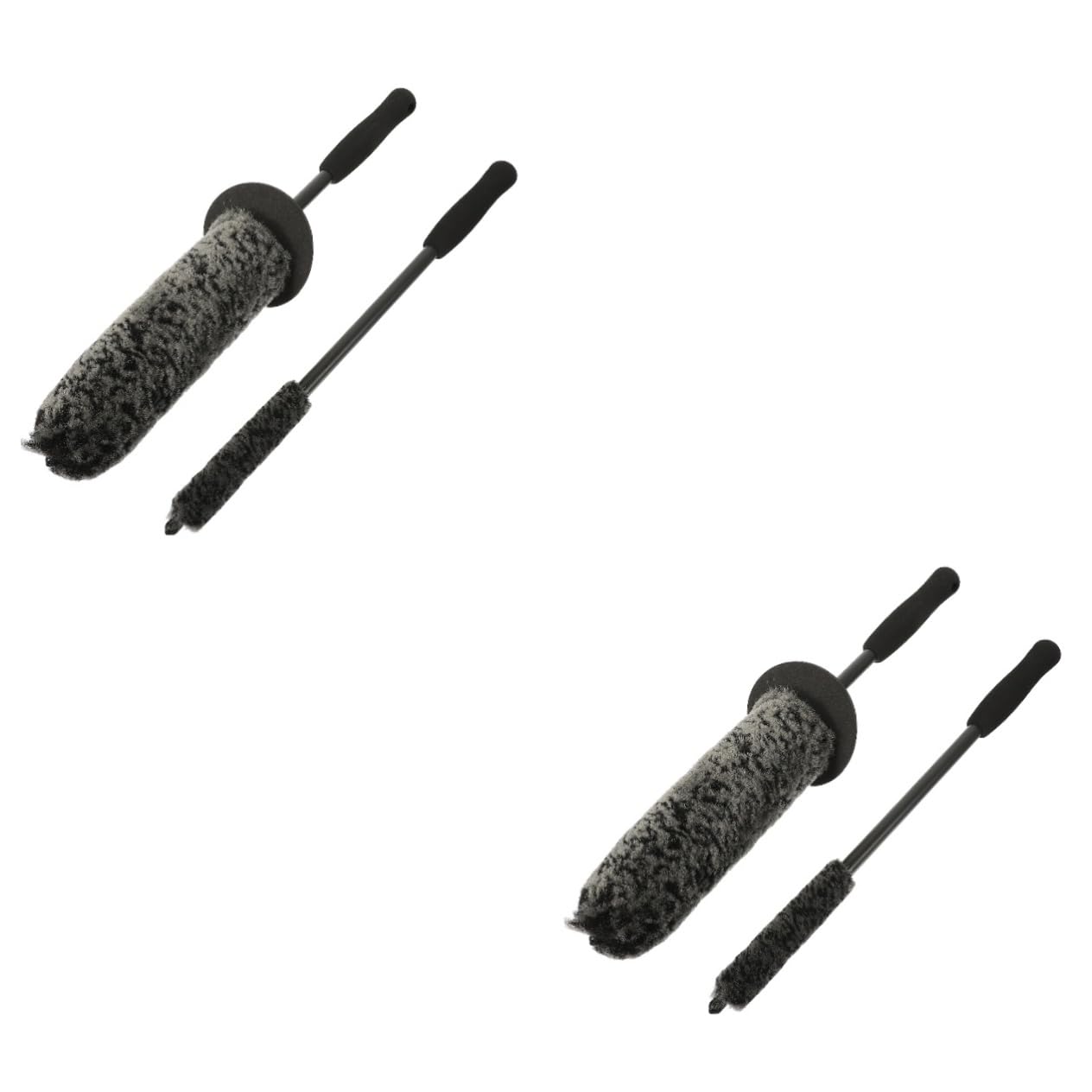 Gatuida 4pièces Brosse De Nettoyage pour Jantes De Voiture Long Manche Brosse pour Roues Et Rims Accessoire Pratique pour Entretien Automobile