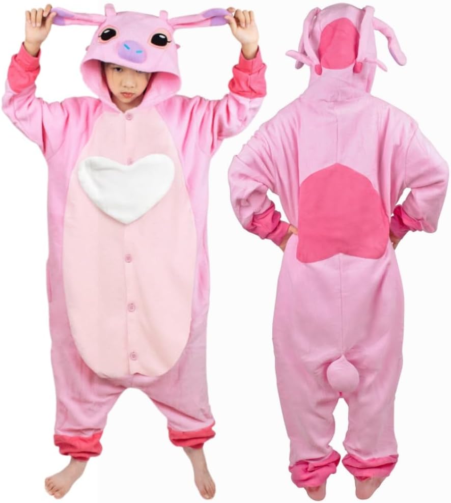 Wishliker Kids Animal Onesie Pajamas Halloween Cosplay Costume One Piece Christmas Girls Boys Party Wear