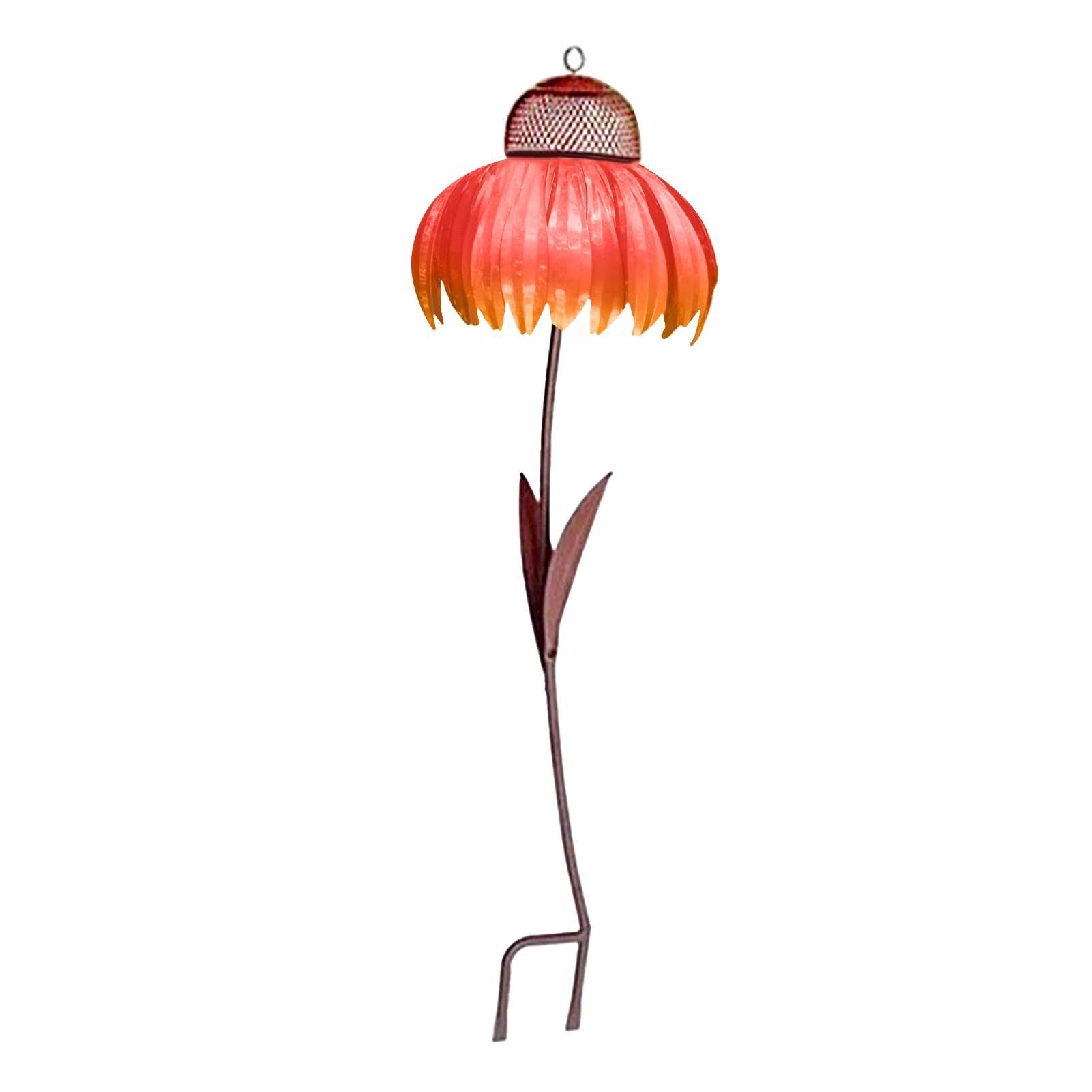 Standing Flower Bird Feeder | Coneflower Hummingbird Feeder For Outdoors | Metal Cornflower Bird Feeders For Outside, Home Yard Garden Decoration