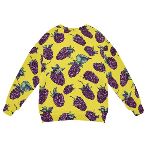 JUNZAN Fresh Mulberry Fruit Yellow Little Kids Hoodie Sweatshirt Fleece Hoodies for Girls Sports 4T2