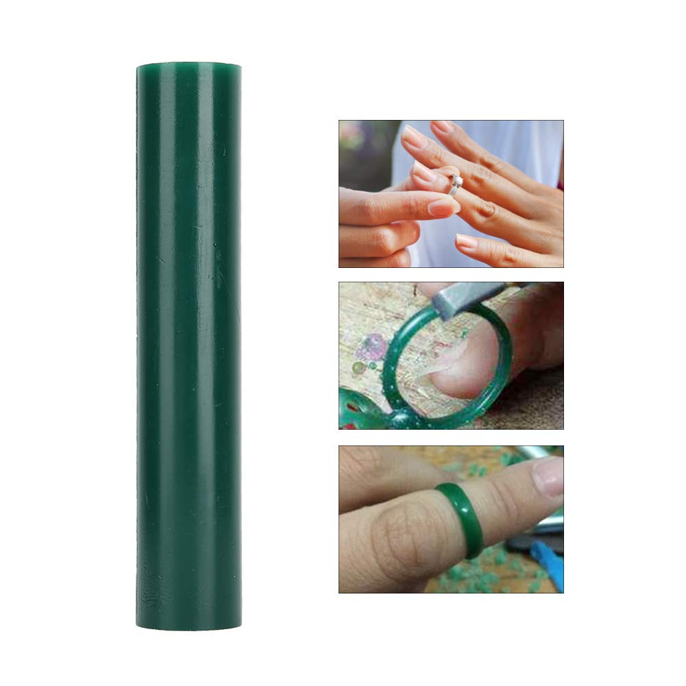 Anello per anello in cera, Tubo di cera Anello per cera verde Grande piatto tubo laterale Tubo ad anello in cera per intaglio Gioielli anello strumento per gioielli creazione e progettazione anelli