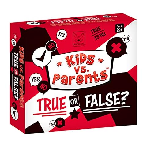 Board Game Trivia Games for Kids and Family Quiz Family Games Party Games | Kids vs Parents True or False | Age 8+ Cover