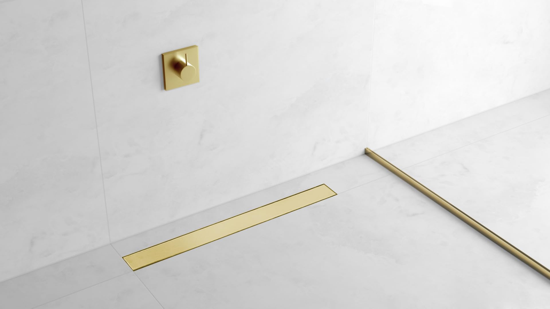AQUAUNO Duschrinne 80 cm Gold
