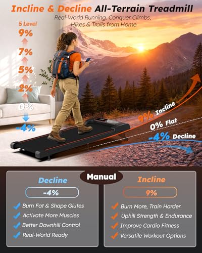Standing treadmill desk