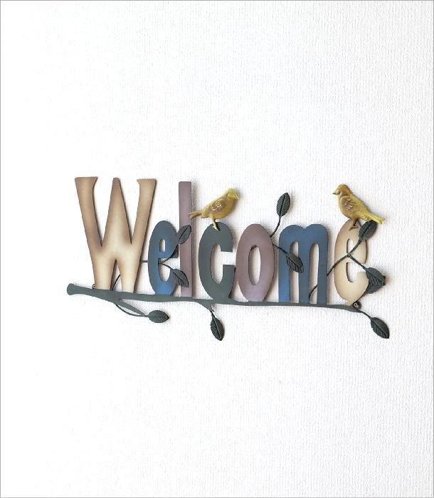 Amazon.co.jp: 壁飾り アイアン WELCOME おしゃれ 壁掛け 玄関