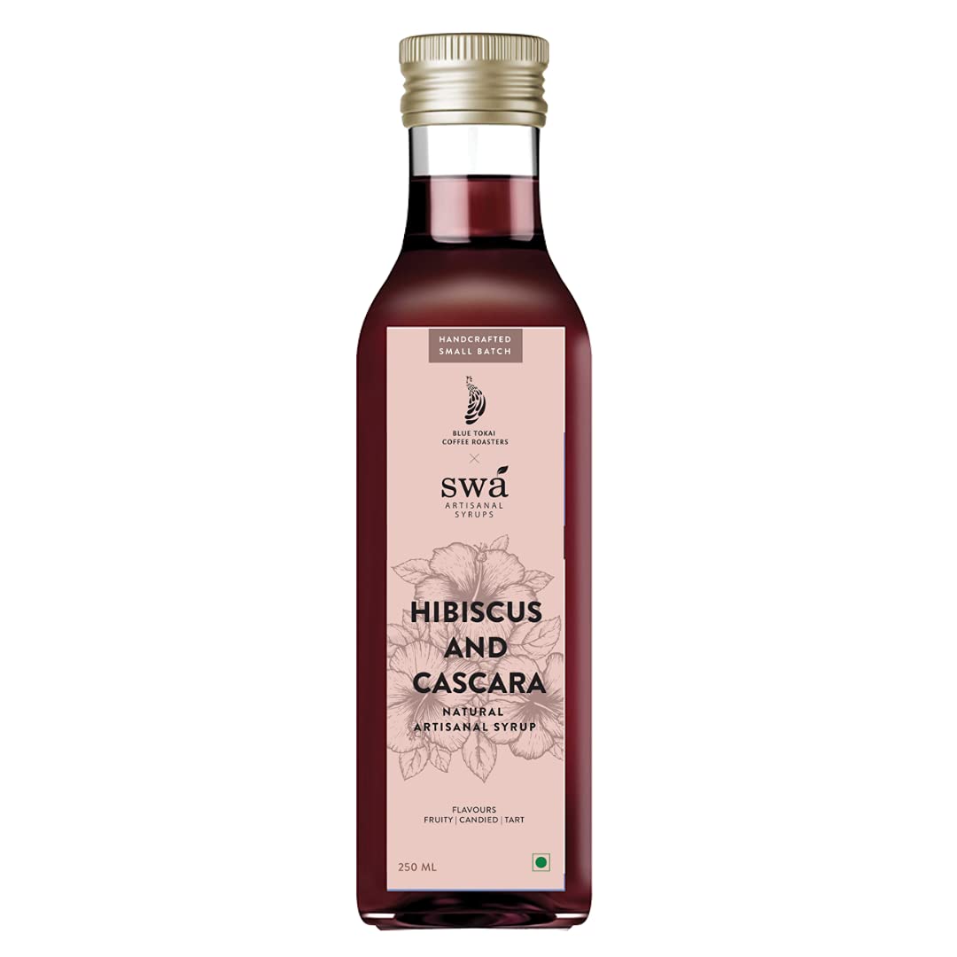 Swa Artisanal Syrups X Blue Tokai – Hibiscus & Cascara - Natural Coffee & Cascara Syrups (B0996D42W1) Amazon Price History, Amazon Price Tracker