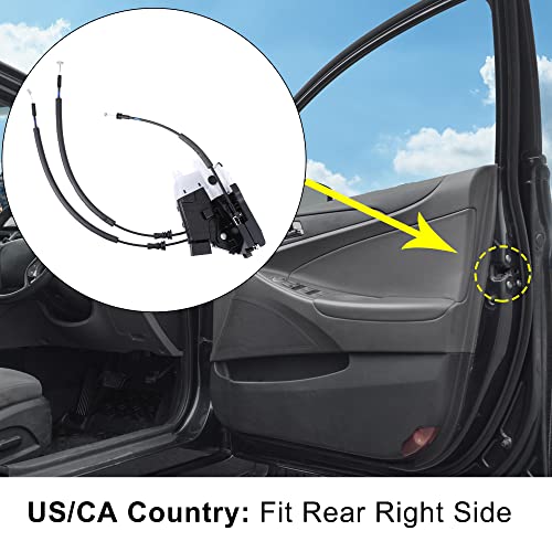 Image of X AUTOHAUX 81410-D3000 Rear Left Side Door Latch Lock Actuator Assembly for Hyundai Tucson 2015 2016 2017 2018 2019 2020 2021 72176 81410D3000
