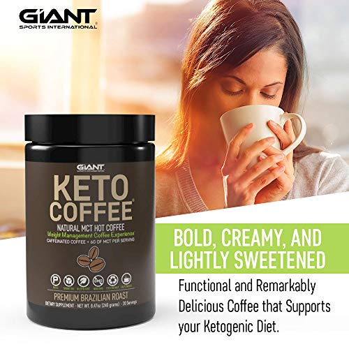 Keto Coffee – Instant Fat Drink for Ketogenic Diet - 8g of MCTs per Serving to Boost Ketone Production, Energy & Metabolism, Caffeinated 20 Servings - Thumbnail 2