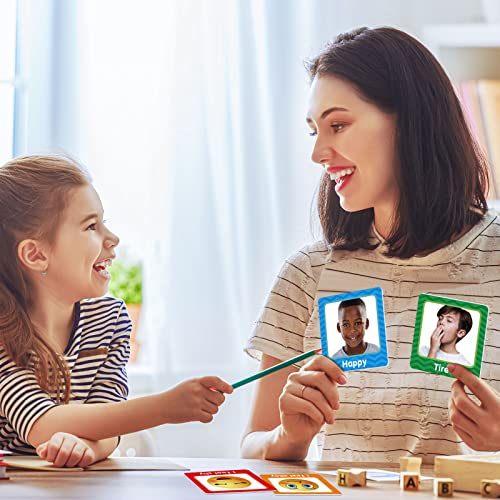 image for ALSLEA Express Your Feelings Chart with 36 Cards Emotions Pocket Chart