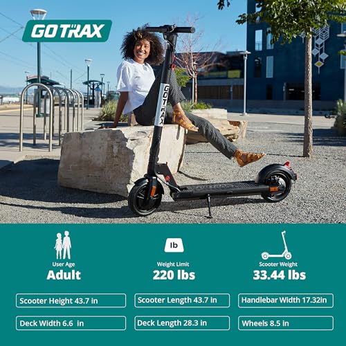 Image of Gotrax XR Elite Electric Scooter, 8.5 inch Honeycomb Tire, Max 18 Mile and 15.5Mph by 300W Motor, Bright Headlight and Taillight, Aluminum Alloy Frame and Cruise Control, Foldable Escooter for Adult Black