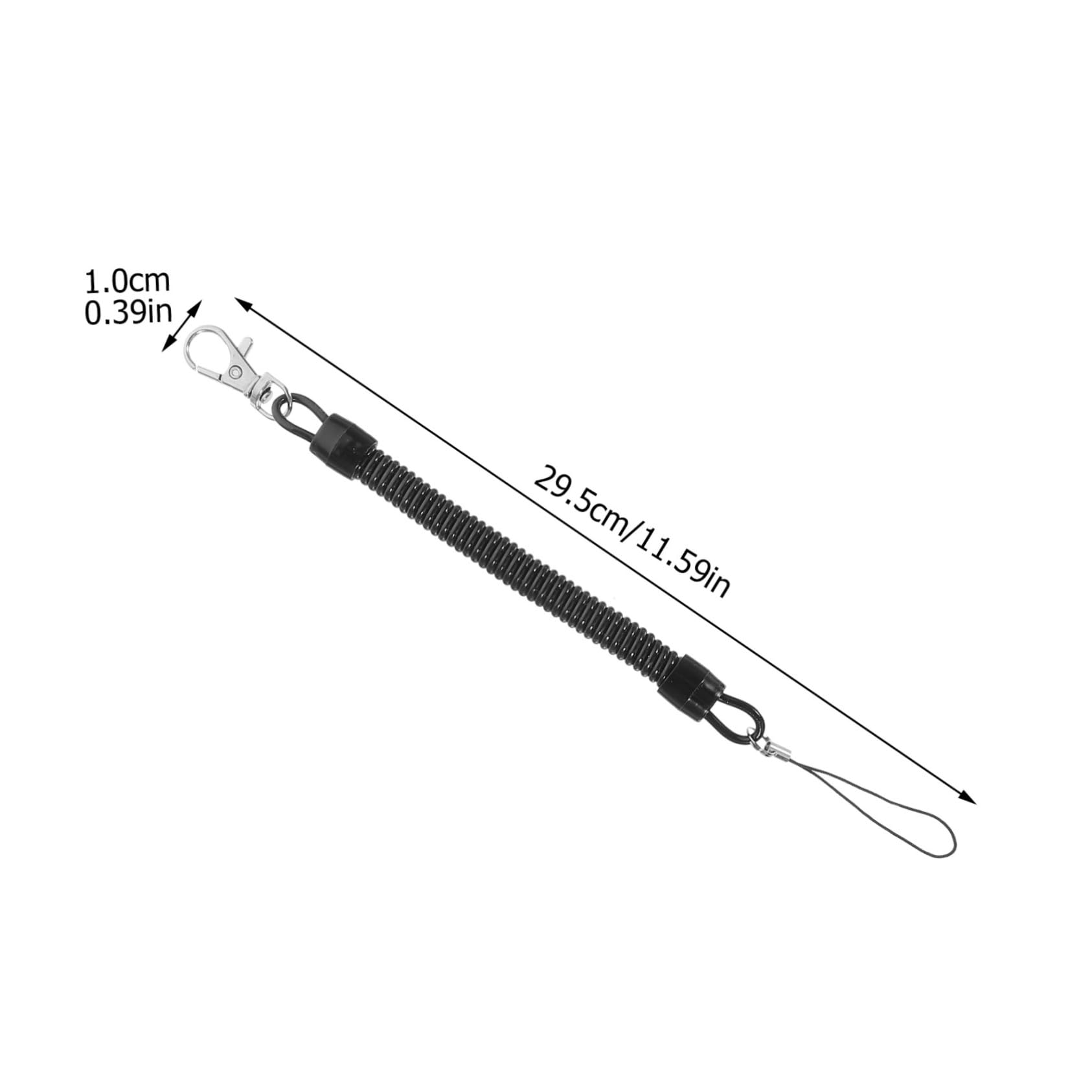 Angoily Spring Coil Keychains Retractable 8 Pack Keyring Elastic Rope for Versatile Use