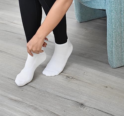 Image of VRD Womens Ankle Socks, Bamboo Rayon 6-Pairs Athletic Running Low Cut Socks With Tab