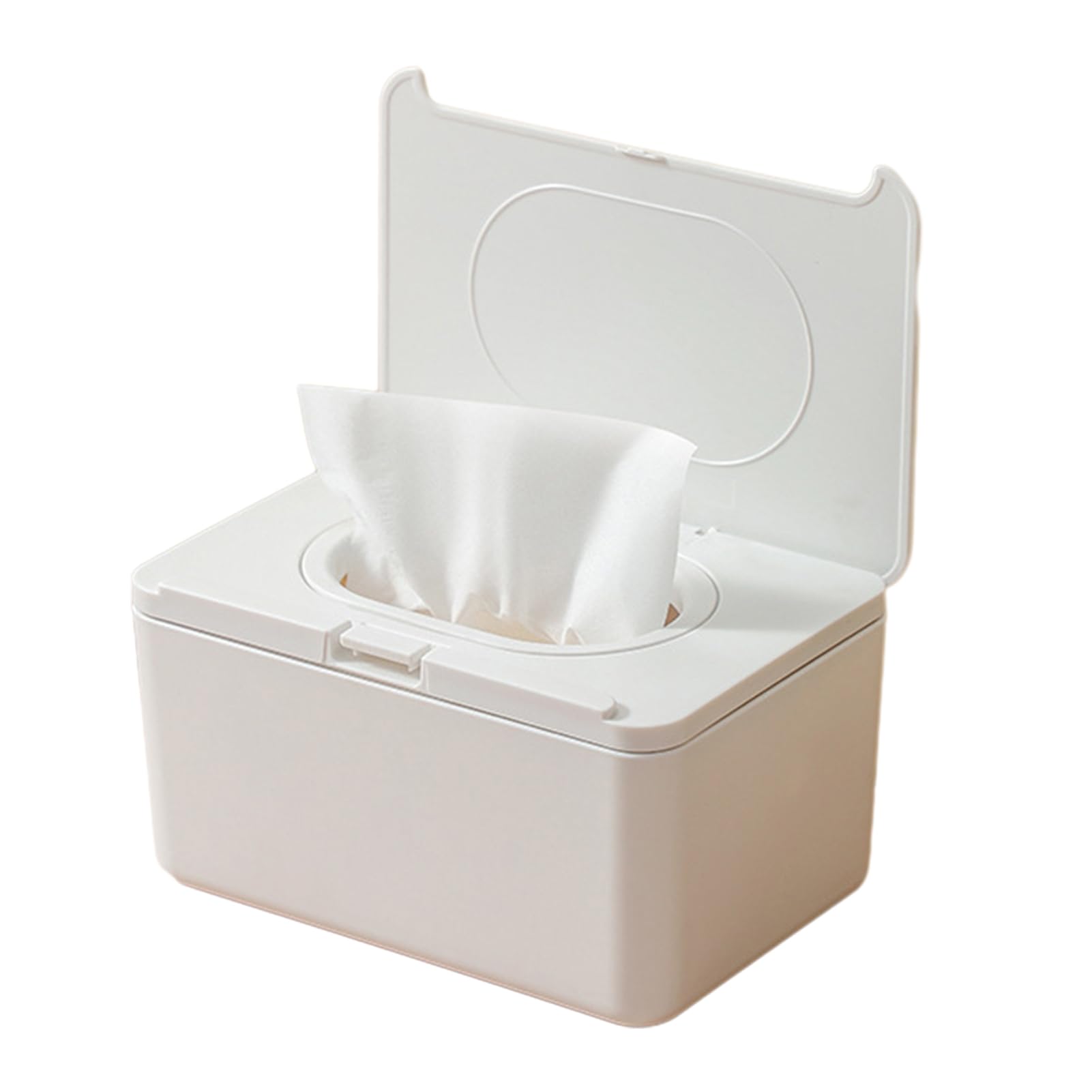 Glifora Wipes Dispenser, Refillable with Buckle-Sealed Cover Tissue Box - Dustproof, Easy Pull Wipes Pouch Case for Bathroom
