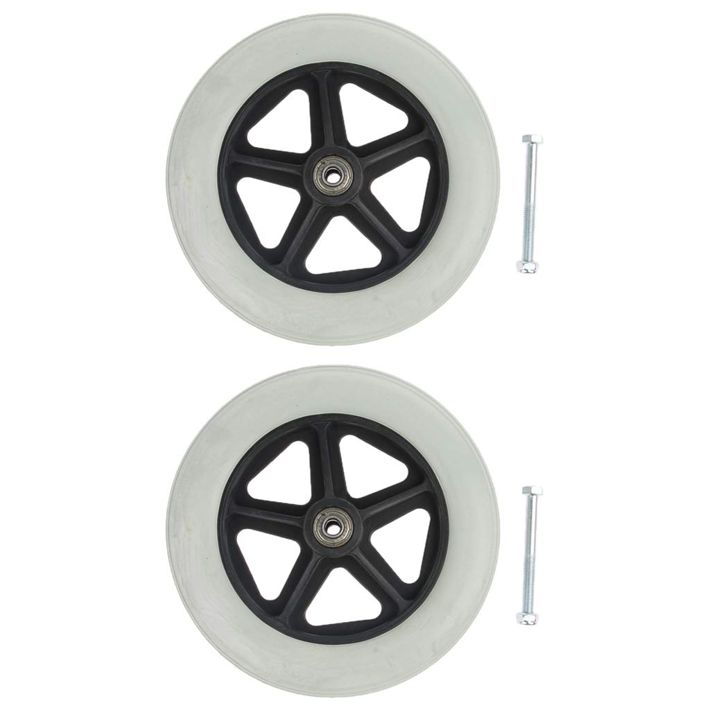 2 Pack Front Casters, Wheels Replacement 8 inch Wheels - 5/16 Inch Bearing