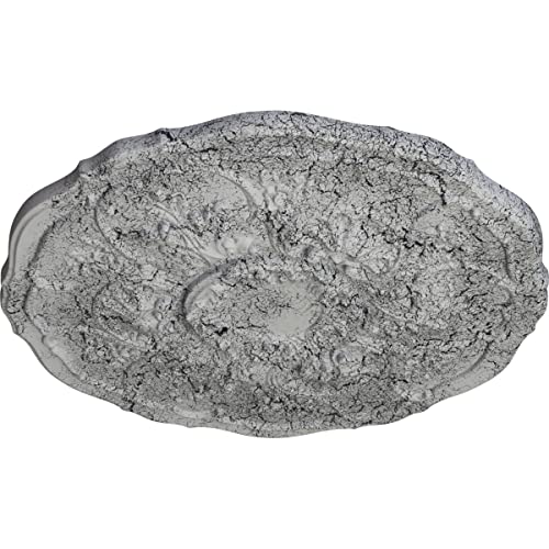 Image of Ekena Millwork CM22CNUWC Cornelia Ceiling Medallion, 22-1 /2 x 1-1 /2, Ultra Pure White Crackle