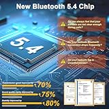 Bluetooth 5.4 Headphones, 3D-Stereo Wireless Earbuds Deep Bass in Ear Buds, 4 ENC Noise Cancelling Mic, 48Hrs USB-C Earphones, IP-X7 Waterproof Headset Sport Gym Workout for Laptop Pad Android iOS