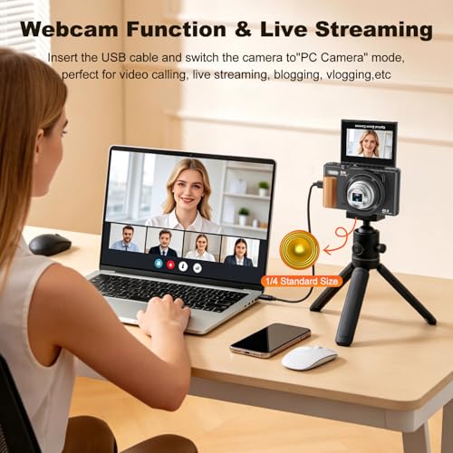 Image of 5K Digital Camera,80MP Digital Camera for Photography with 12X Optical Zoom